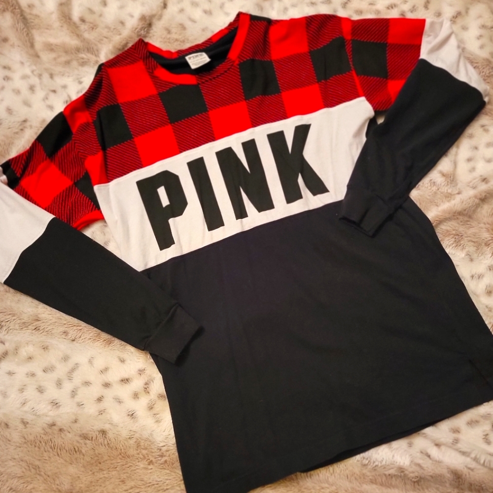 Vs PINK plaid longsleeve